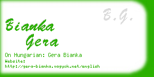 bianka gera business card
